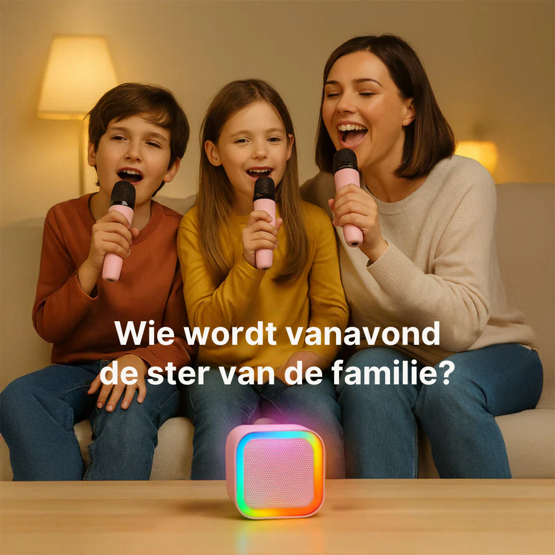 Draadloze Kindermicrofoon met Luidspreker | Bluetooth Karaoke Speaker voor Thuis Muziekplezier Feestjes | Sulvida