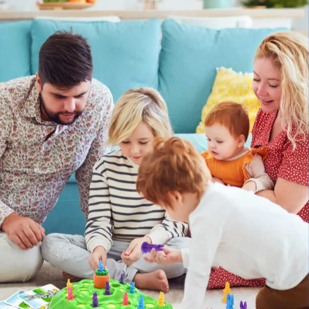 Interactief Familiebordspel met 3D Konijnenfiguren voor Kinderen vanaf 4 Jaar Educatief Gezelschapsspel | Sulvida