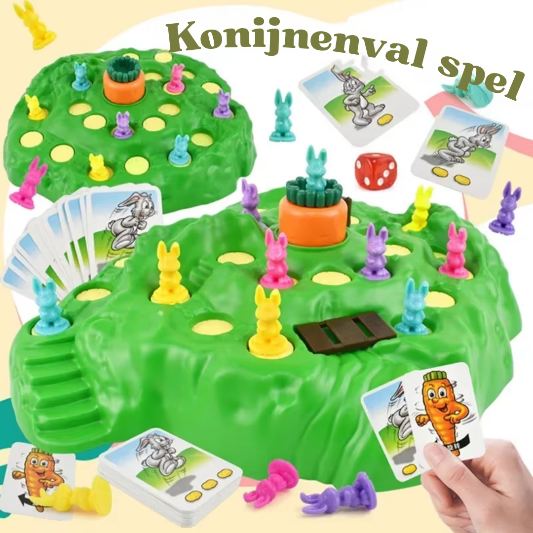 Interactief Familiebordspel met 3D Konijnenfiguren voor Kinderen vanaf 4 Jaar Educatief Gezelschapsspel | Sulvida