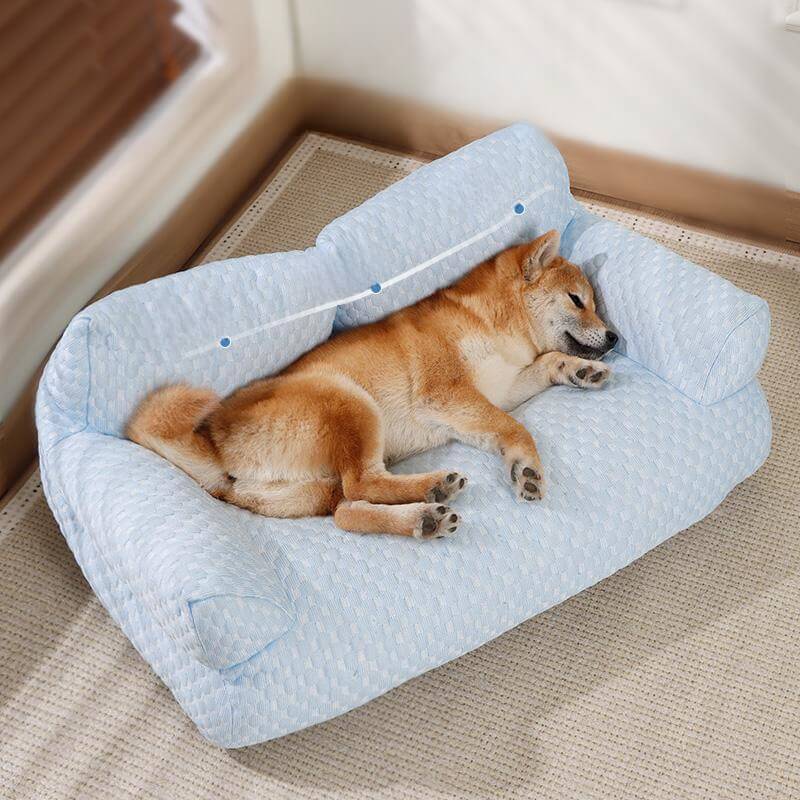 Huisdiermand met Verkoelend Effect Afneembare Hoes Antislip Ademend Zomerbed voor Hond en Kat Koelmat | Sulvida