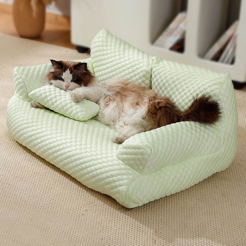 Huisdiermand met Verkoelend Effect Afneembare Hoes Antislip Ademend Zomerbed voor Hond en Kat Koelmat | Sulvida