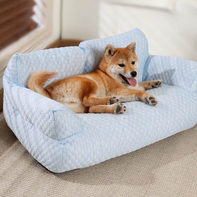 Huisdiermand met Verkoelend Effect Afneembare Hoes Antislip Ademend Zomerbed voor Hond en Kat Koelmat | Sulvida