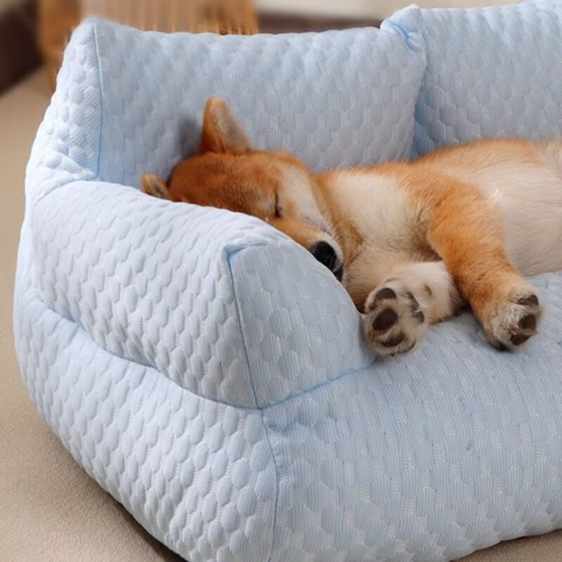 Huisdiermand met Verkoelend Effect Afneembare Hoes Antislip Ademend Zomerbed voor Hond en Kat Koelmat | Sulvida