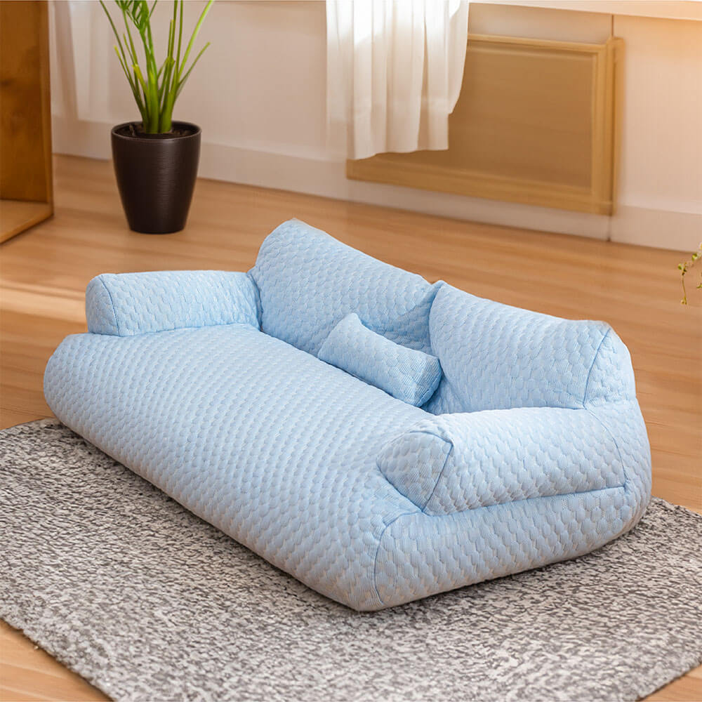 Huisdiermand met Verkoelend Effect Afneembare Hoes Antislip Ademend Zomerbed voor Hond en Kat Koelmat | Sulvida