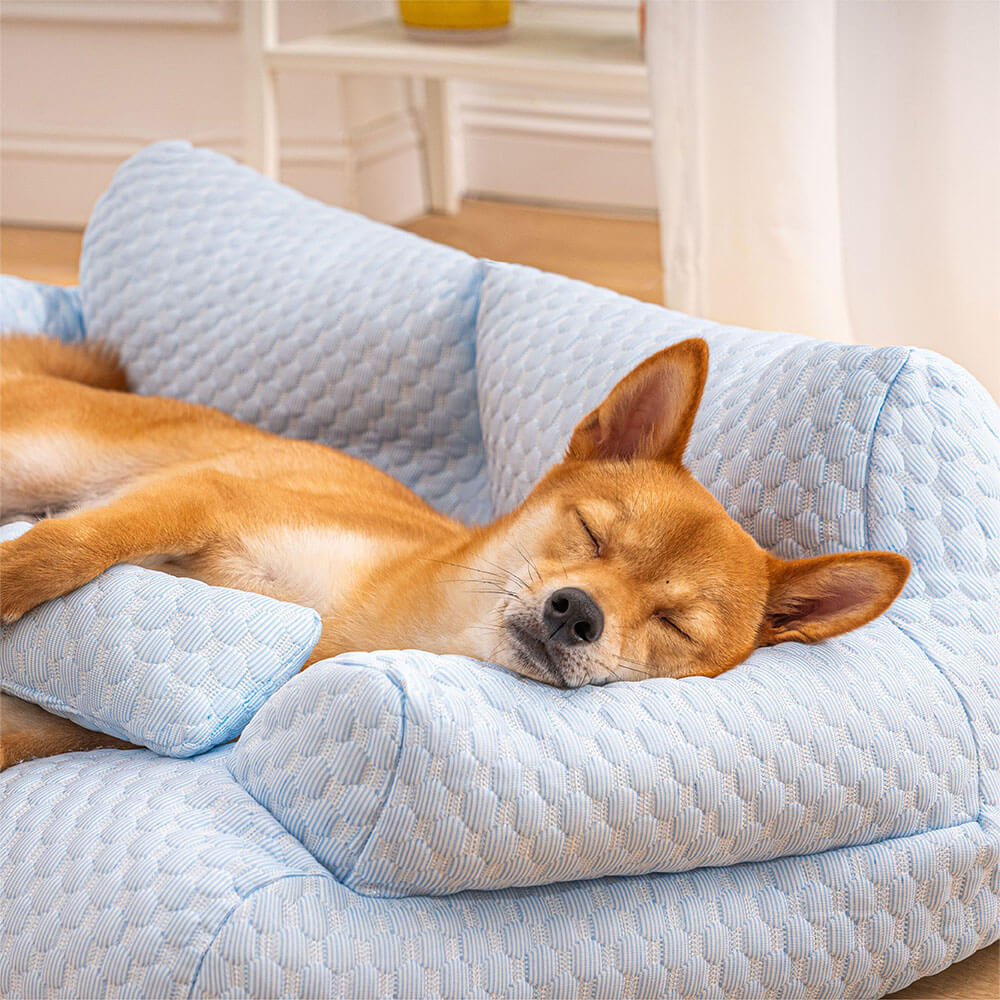 Huisdiermand met Verkoelend Effect Afneembare Hoes Antislip Ademend Zomerbed voor Hond en Kat Koelmat | Sulvida
