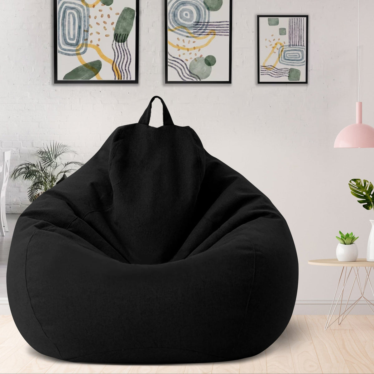 Zitzakhoes linnen ergonomisch design loungehoezen zonder vulling polyester afneembaar wasbaar relaxen | Sulvida