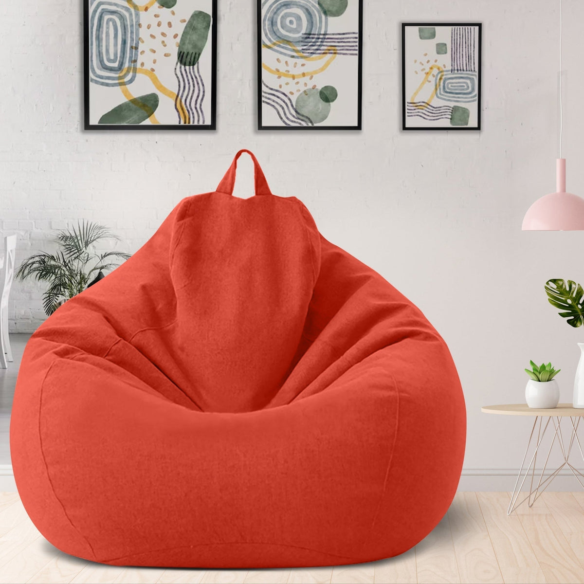Zitzakhoes linnen ergonomisch design loungehoezen zonder vulling polyester afneembaar wasbaar relaxen | Sulvida