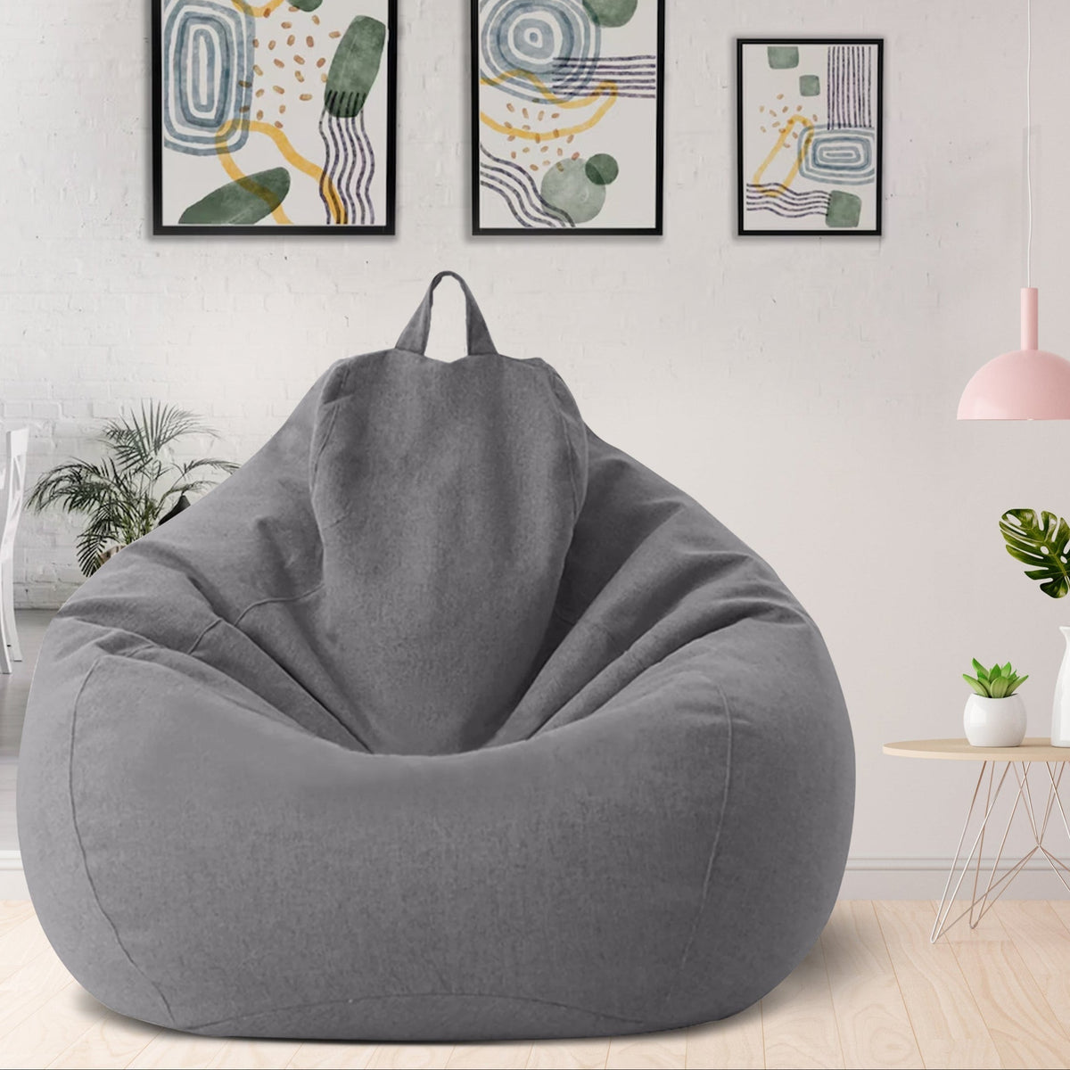 Zitzakhoes linnen ergonomisch design loungehoezen zonder vulling polyester afneembaar wasbaar relaxen | Sulvida
