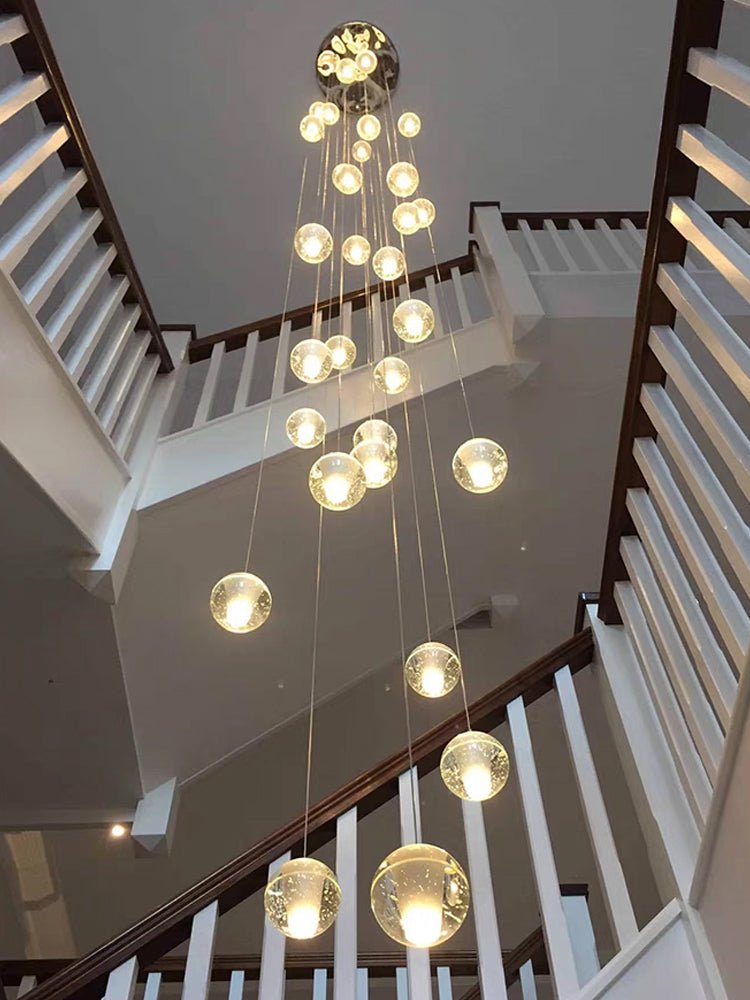Kristallen Bollenlamp Hanglamp Meervoudig Chroom Glas Eethoek Woonkamer Plafondverlichting Modern Design Interieur | Sulvida