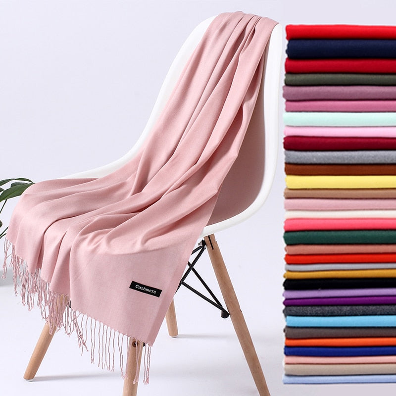 Wintersjaal Dames Polyester Zacht Warm Overslagsjaal Halsdoek Diverse Kleuren Stijlvol Winteraccessoire | Sulvida