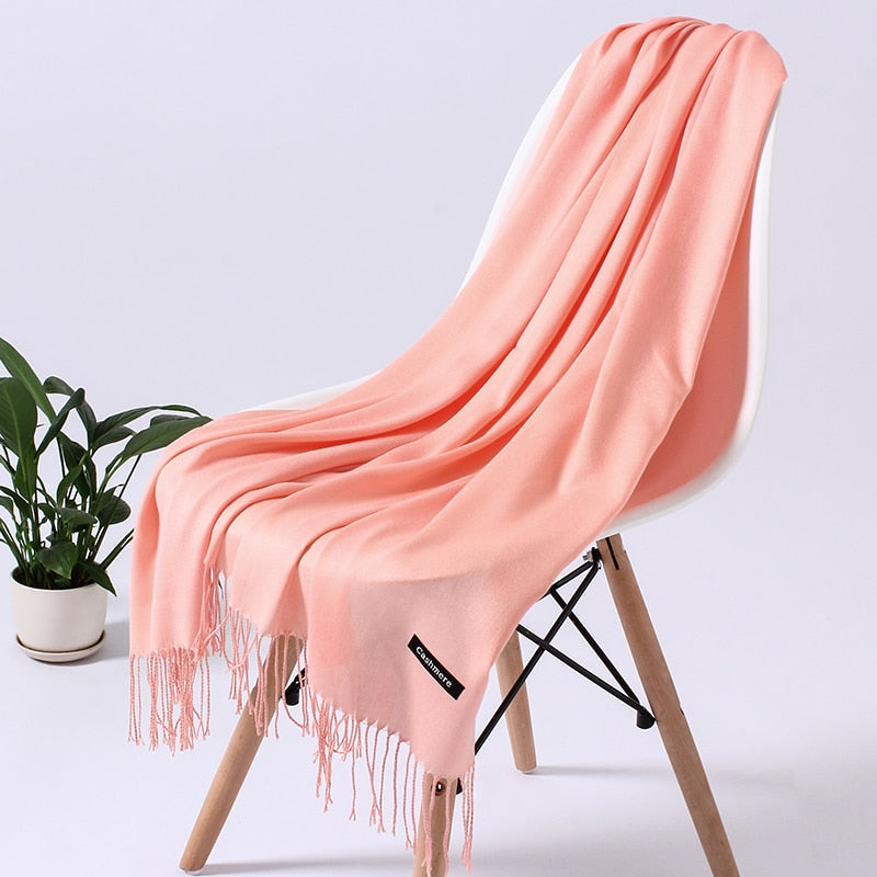 Wintersjaal Dames Polyester Zacht Warm Overslagsjaal Halsdoek Diverse Kleuren Stijlvol Winteraccessoire | Sulvida
