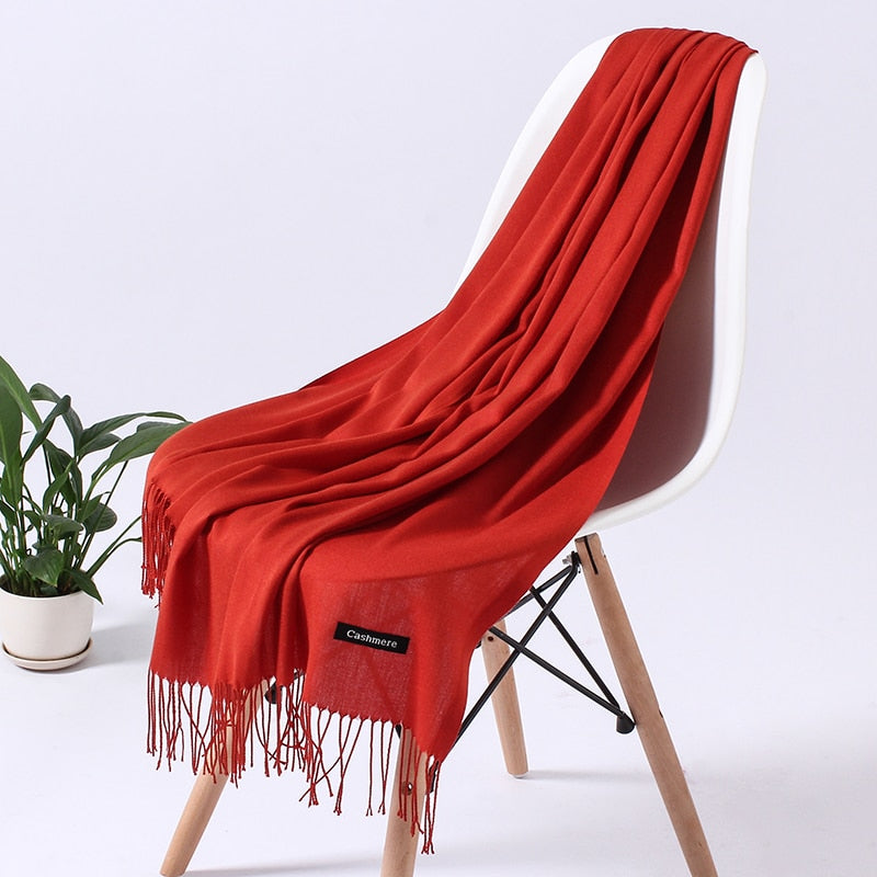 Wintersjaal Dames Polyester Zacht Warm Overslagsjaal Halsdoek Diverse Kleuren Stijlvol Winteraccessoire | Sulvida