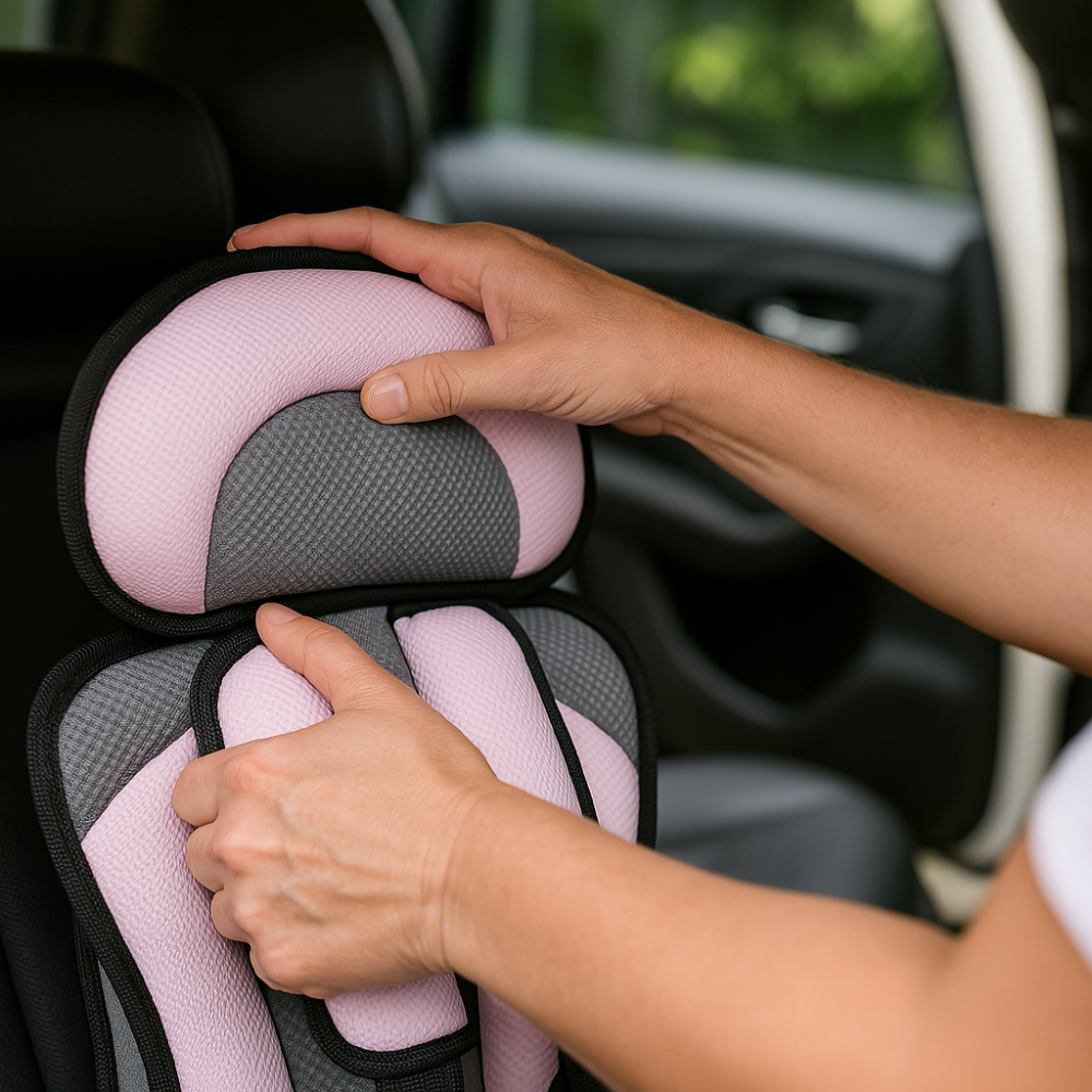 Autostoelverhogingsset met vijfpuntsgordel ademend verstelbaar comfort veilig reizen kinderen bescherming | Sulvida