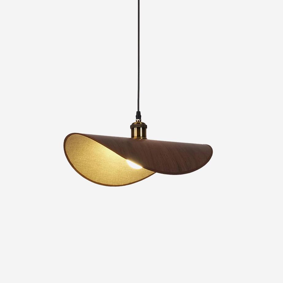 Hanglamp met Linnenkap en Houten Accenten Scandinavisch Design Dimbaar E27 Fitting voor Woonkamer Eetkamer | Sulvida