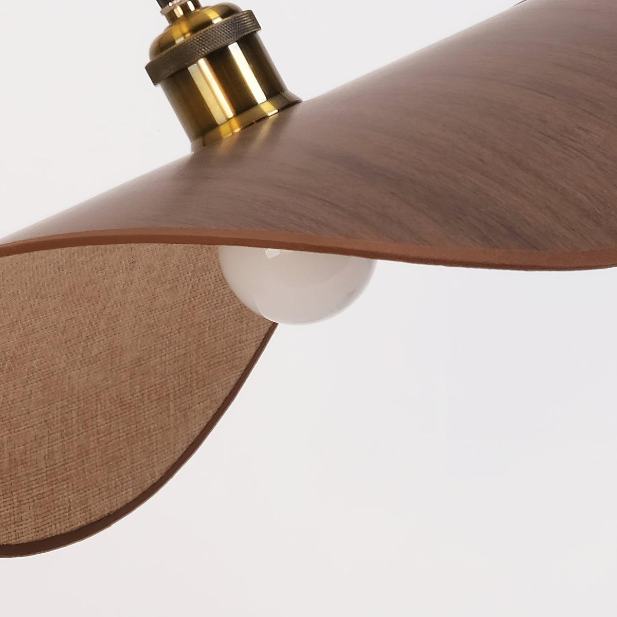 Hanglamp met Linnenkap en Houten Accenten Scandinavisch Design Dimbaar E27 Fitting voor Woonkamer Eetkamer | Sulvida
