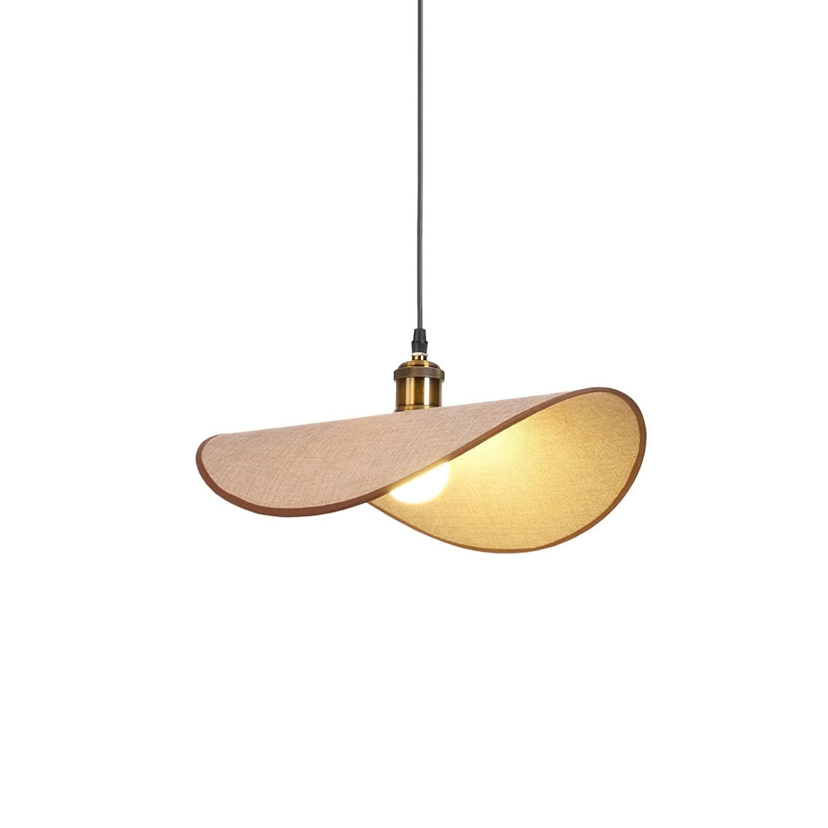 Hanglamp met Linnenkap en Houten Accenten Scandinavisch Design Dimbaar E27 Fitting voor Woonkamer Eetkamer | Sulvida