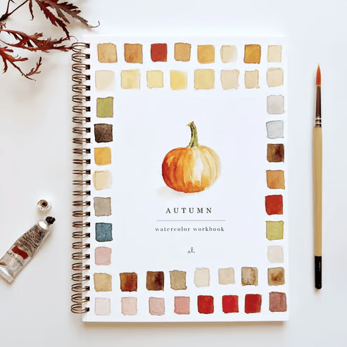 Aquarel Workbook voor Beginners — Stap-voor-Stap Schilderboek met Voorgedrukte Sjablonen en Aquarelverf | Sulvida