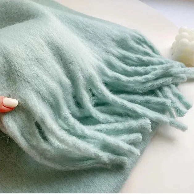 Écharpe en cachemire de 240 cm de long, douce et chaude, pour l’hiver, en plusieurs coloris, accessoire de luxe pour le cou, élégant, pour femme et homme | Sulvida