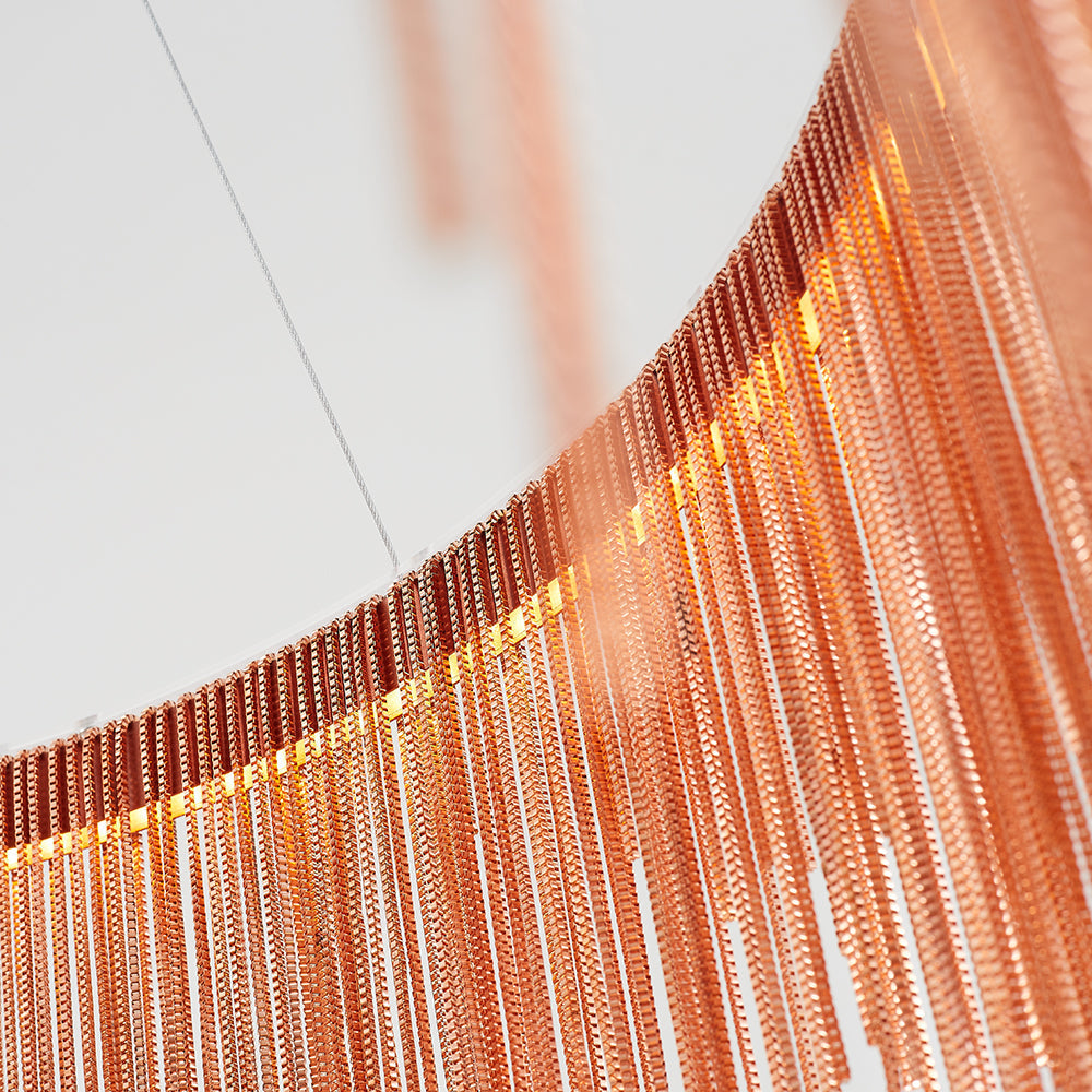 Hanglamp Metalen Kettingkraal LED Goud Zilver Dimbaar Woonkamer Eetkamer Slaapkamer Modern Design Luxe | Sulvida