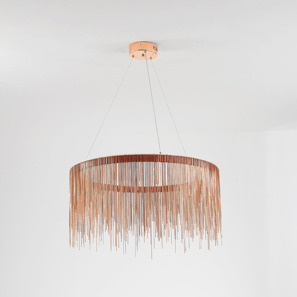 Hanglamp Metalen Kettingkraal LED Goud Zilver Dimbaar Woonkamer Eetkamer Slaapkamer Modern Design Luxe | Sulvida