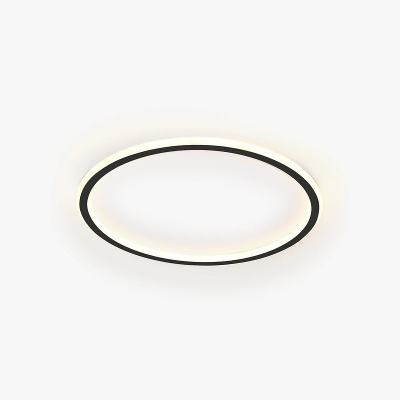 Ronde LED Plafondlamp Modern Dimbaar Zwart Wit Metaal Acryl Woonkamer Slaapkamer 30-50cm Plafondarmatuur | Sulvida