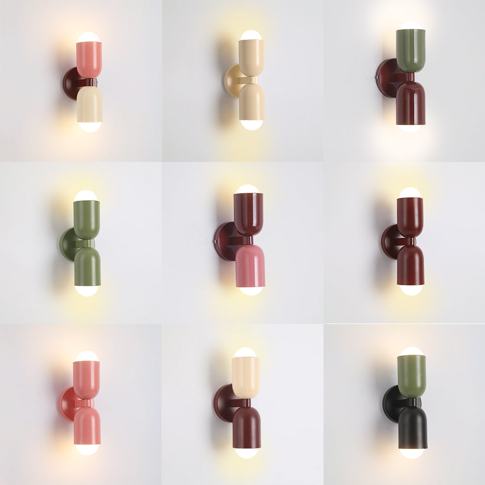 LED Wandlamp Metaal Twee Lichtpunten Decoratief Slaapkamer Woonkamer Wand Verlichting Modern Design Interieur | Sulvida