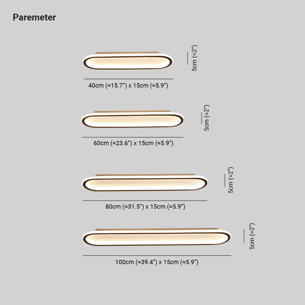 Rechthoekige LED Plafondlamp Inbouw Metaal Acryl Zwart Goud Roségoud Modern Design Woonkamer Slaapkamer | Sulvida