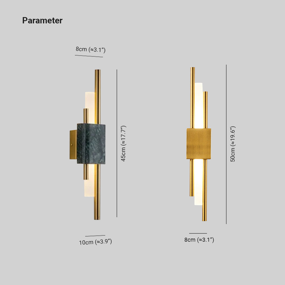 Wandlamp LED Marmer Metaal Goud Zwart Groen Slaapkamer Woonkamer Modern Interieur Sfeerverlichting Design | Sulvida