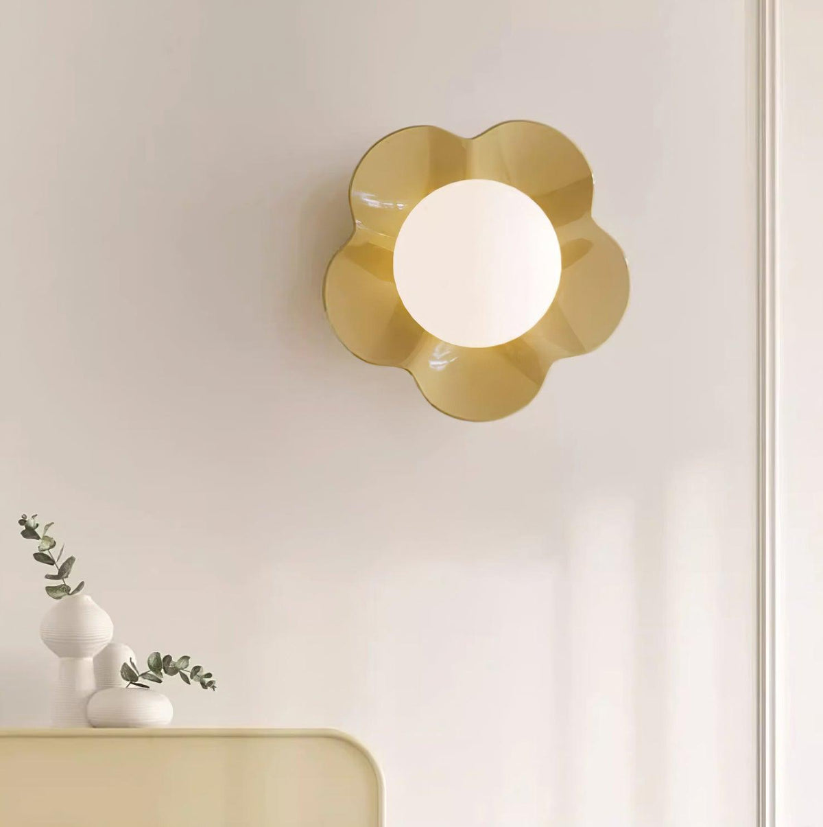 Bloembladwandlamp Glas & Hars G9 Fitting Dimbaar Wit Paars Geel Design Interieurverlichting Wanddecoratie Woonkamer | Sulvida