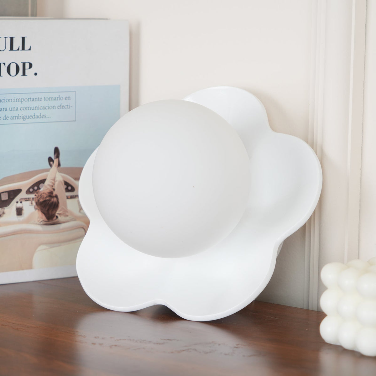 Bloembladwandlamp Glas & Hars G9 Fitting Dimbaar Wit Paars Geel Design Interieurverlichting Wanddecoratie Woonkamer | Sulvida