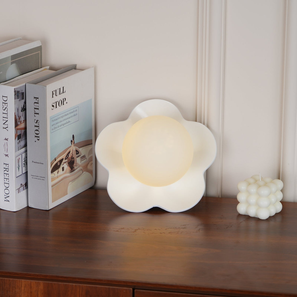 Bloembladwandlamp Glas & Hars G9 Fitting Dimbaar Wit Paars Geel Design Interieurverlichting Wanddecoratie Woonkamer | Sulvida