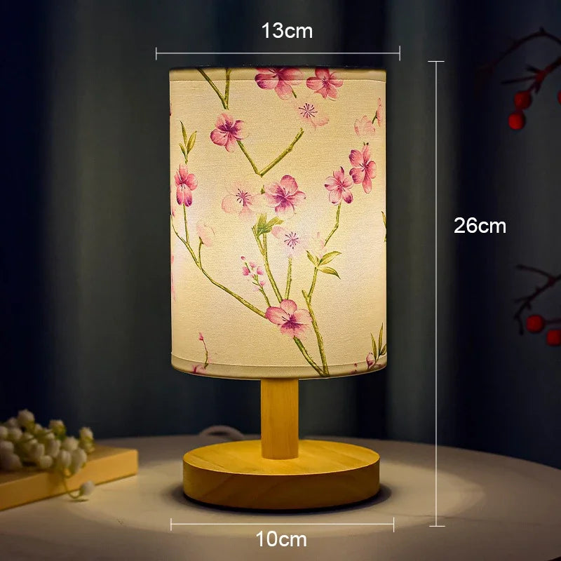 Japanse Tafellamp met Roos Dimbaar Warm Licht Slaapkamer Woonkamer Sfeerverlichting Touch Bediening Modern Roze | Sulvida