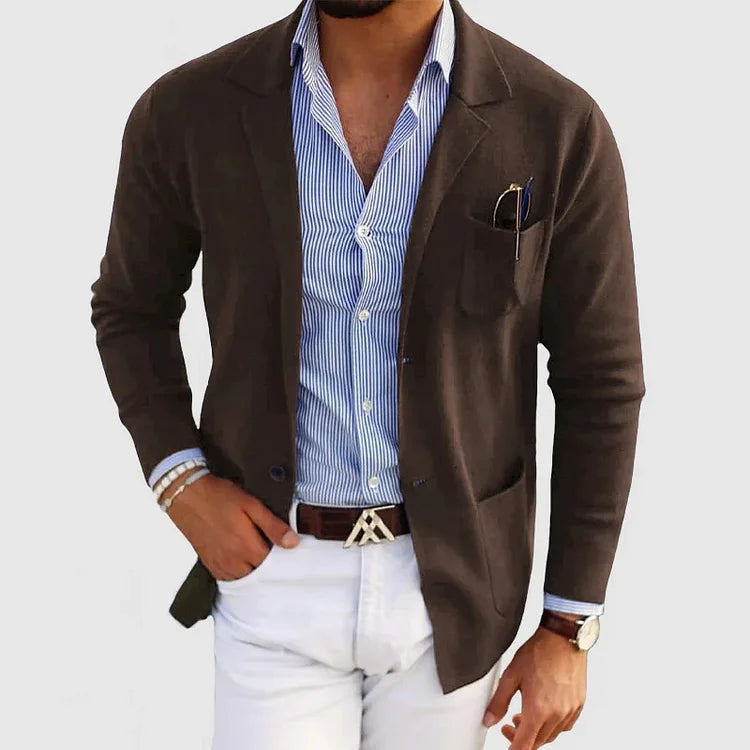 Blazer décontracté léger pour homme, coupe oversize, revers crantés, tenue business casual estivale, 7 couleurs | Sulvida
