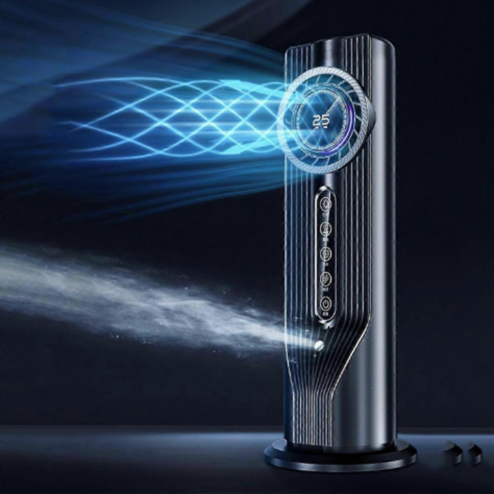 Torenventilator met watertank USB stil 6 standen timer slaapkamer bureau koeling compact waterkoeling | Sulvida