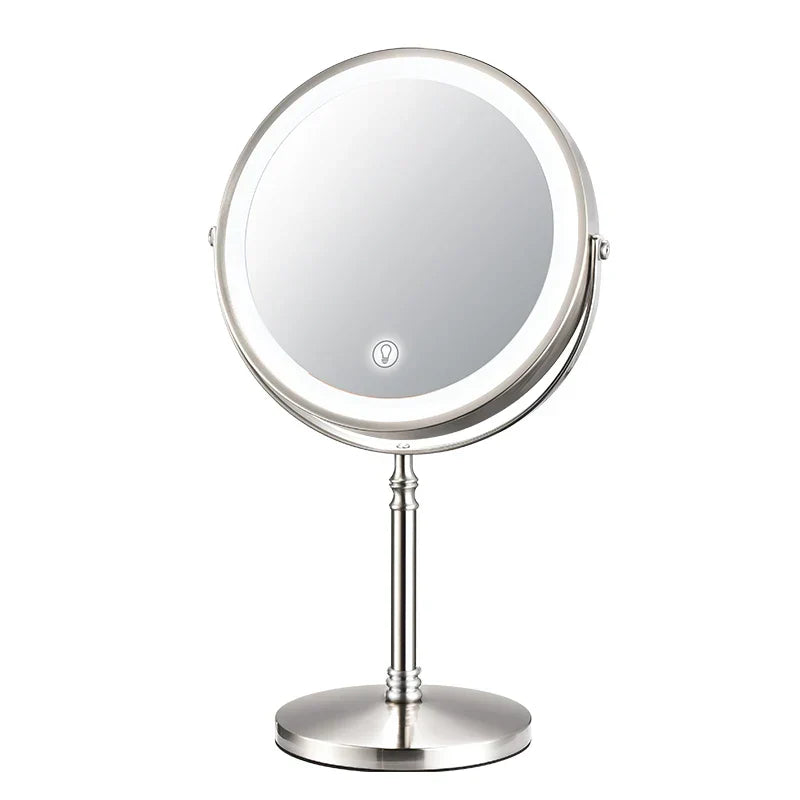 Verlichte Make-upspiegel 20cm met 10× Vergroting & LED Verlichting voor Make-up Skincare Verzorging Badkamer | Sulvida