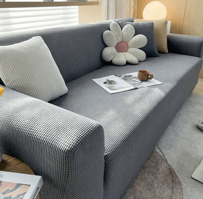 Bankbeschermer Met Antislip Jacquard Weefsel En Elegante Ribbeltextuur Voor Zitmeubels Woonkamer Interieur | Sulvida