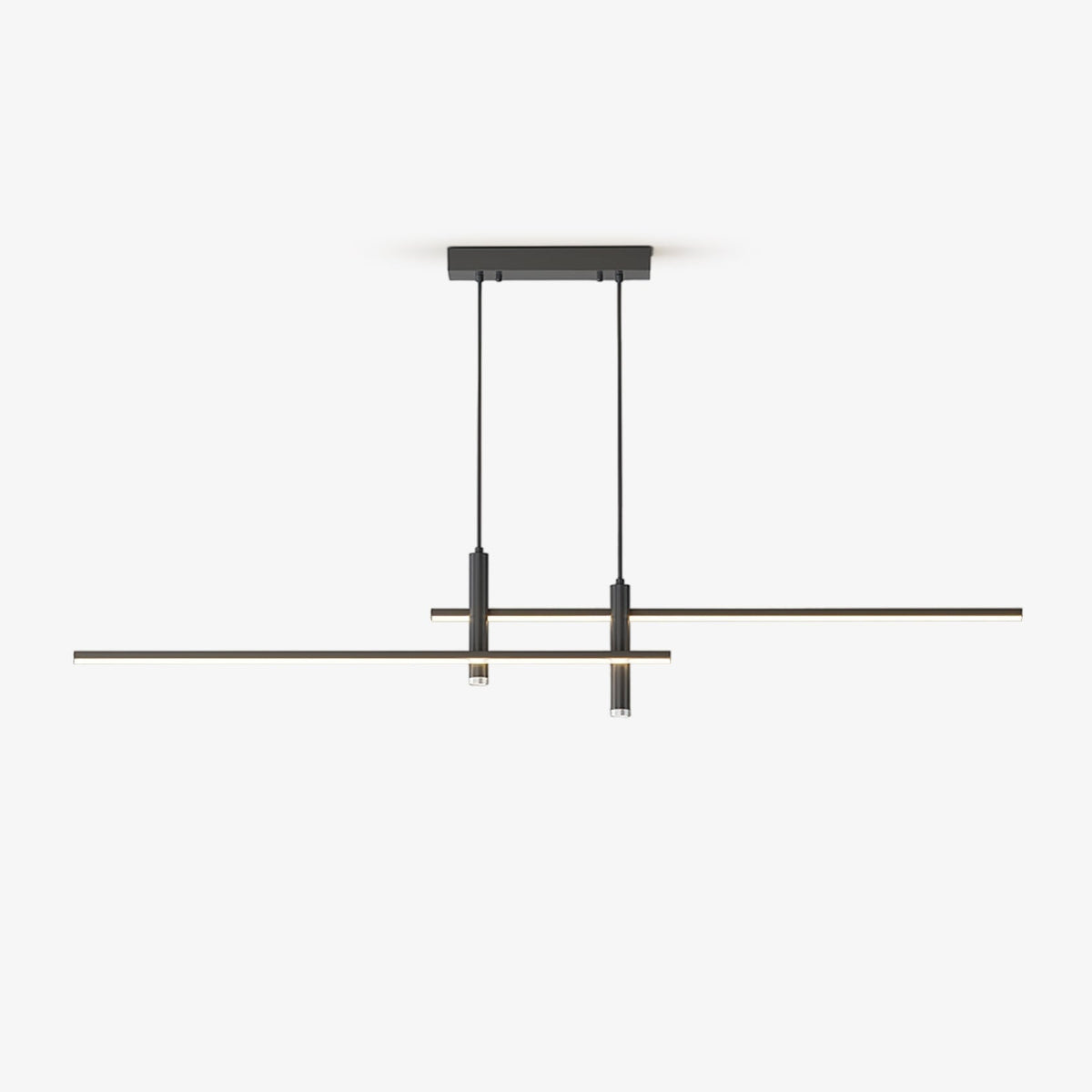Lineaire Hanglamp Metaal Zwart of Goud Eetkamer Keuken Spotverlichting Modern Design LED Verstelbaar | Sulvida
