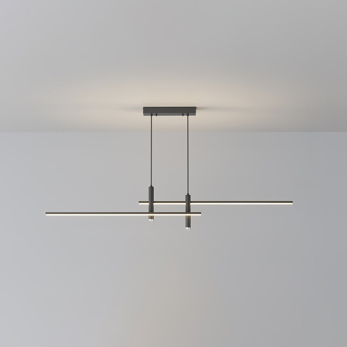 Lineaire Hanglamp Metaal Zwart of Goud Eetkamer Keuken Spotverlichting Modern Design LED Verstelbaar | Sulvida
