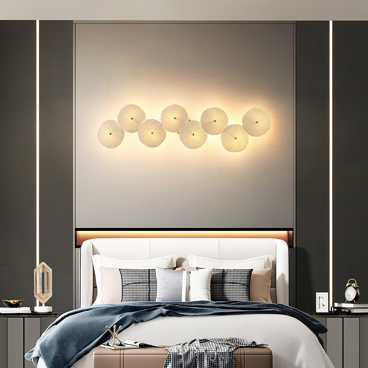 Wandlamp Keramiek Lotusbloem met Metalen Connector voor Slaapkamer Woonkamer Warm Licht Wandverlichting IP20 G4 | Sulvida
