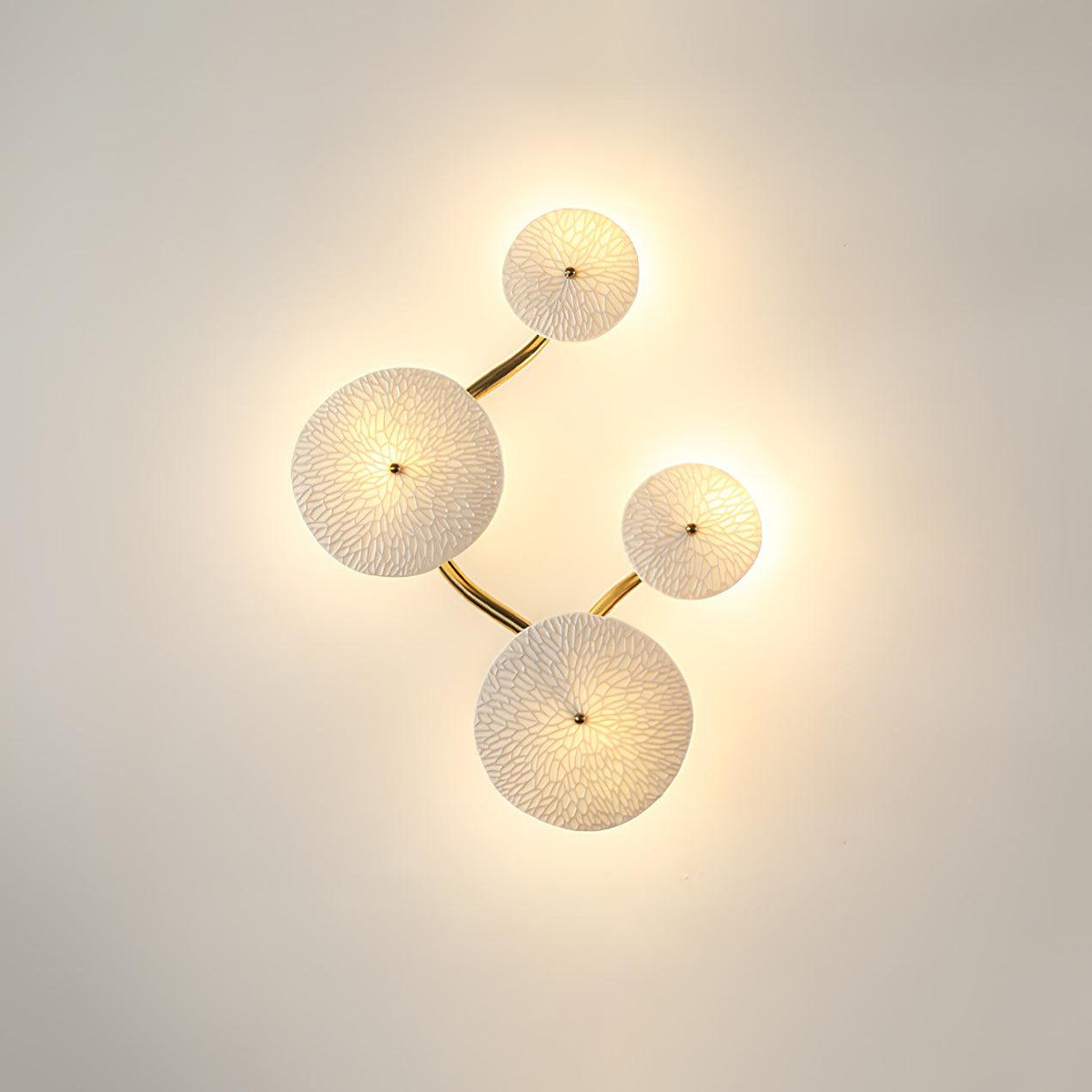 Wandlamp Keramiek Lotusbloem met Metalen Connector voor Slaapkamer Woonkamer Warm Licht Wandverlichting IP20 G4 | Sulvida