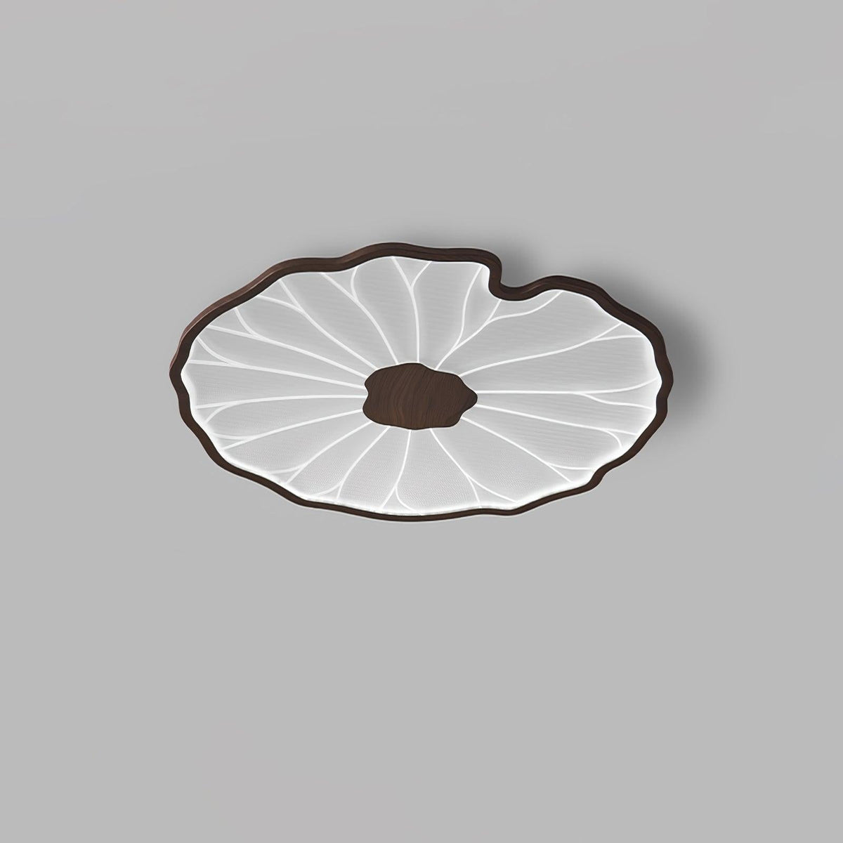 Plafondlamp met Houtlook Afwerking Modern Lichtkleur Schakelbaar voor Woonkamer & Slaapkamer Plat Design LED | Sulvida