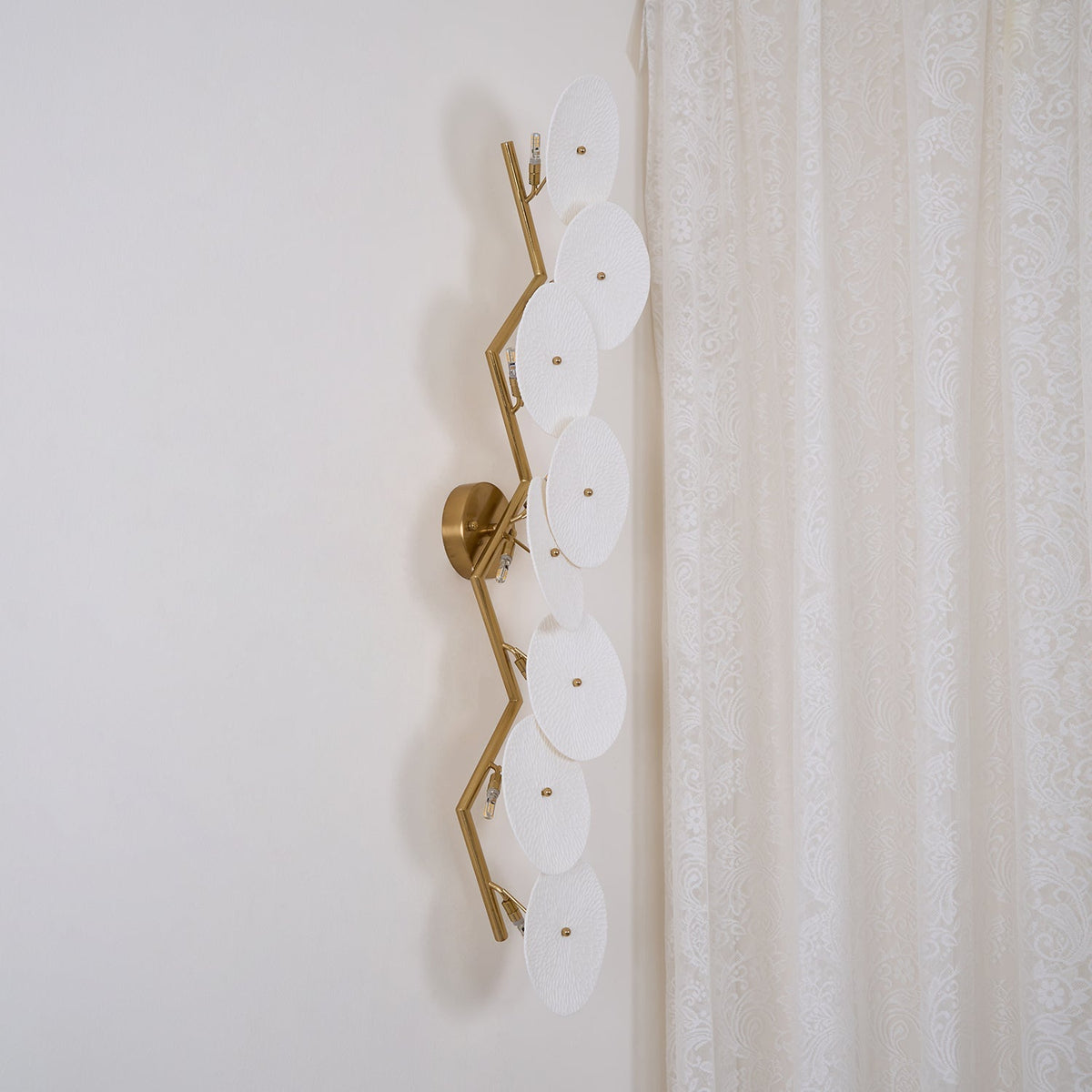 Wandlamp Keramiek Lotusbloem met Metalen Connector voor Slaapkamer Woonkamer Warm Licht Wandverlichting IP20 G4 | Sulvida