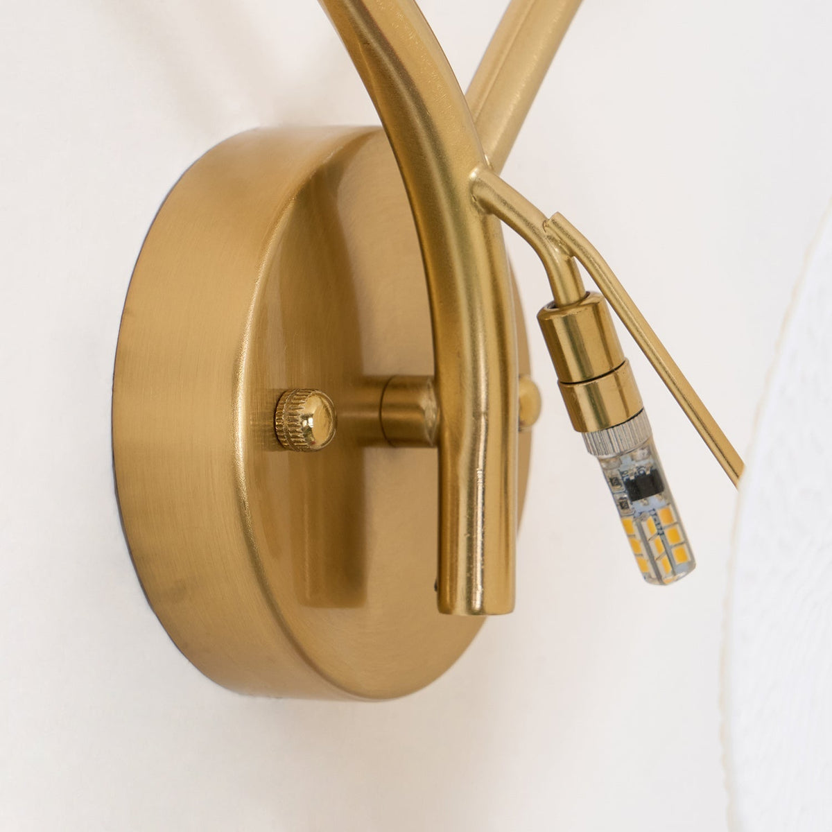 Wandlamp Keramiek Lotusbloem met Metalen Connector voor Slaapkamer Woonkamer Warm Licht Wandverlichting IP20 G4 | Sulvida