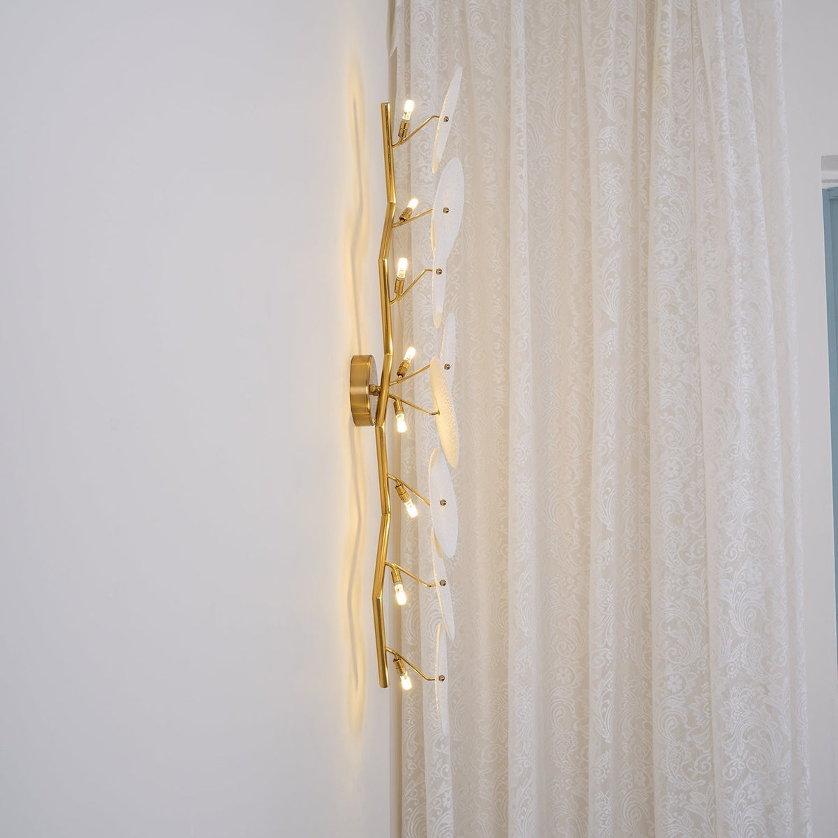 Wandlamp Keramiek Lotusbloem met Metalen Connector voor Slaapkamer Woonkamer Warm Licht Wandverlichting IP20 G4 | Sulvida