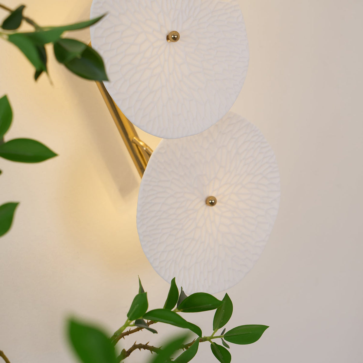 Wandlamp Keramiek Lotusbloem met Metalen Connector voor Slaapkamer Woonkamer Warm Licht Wandverlichting IP20 G4 | Sulvida