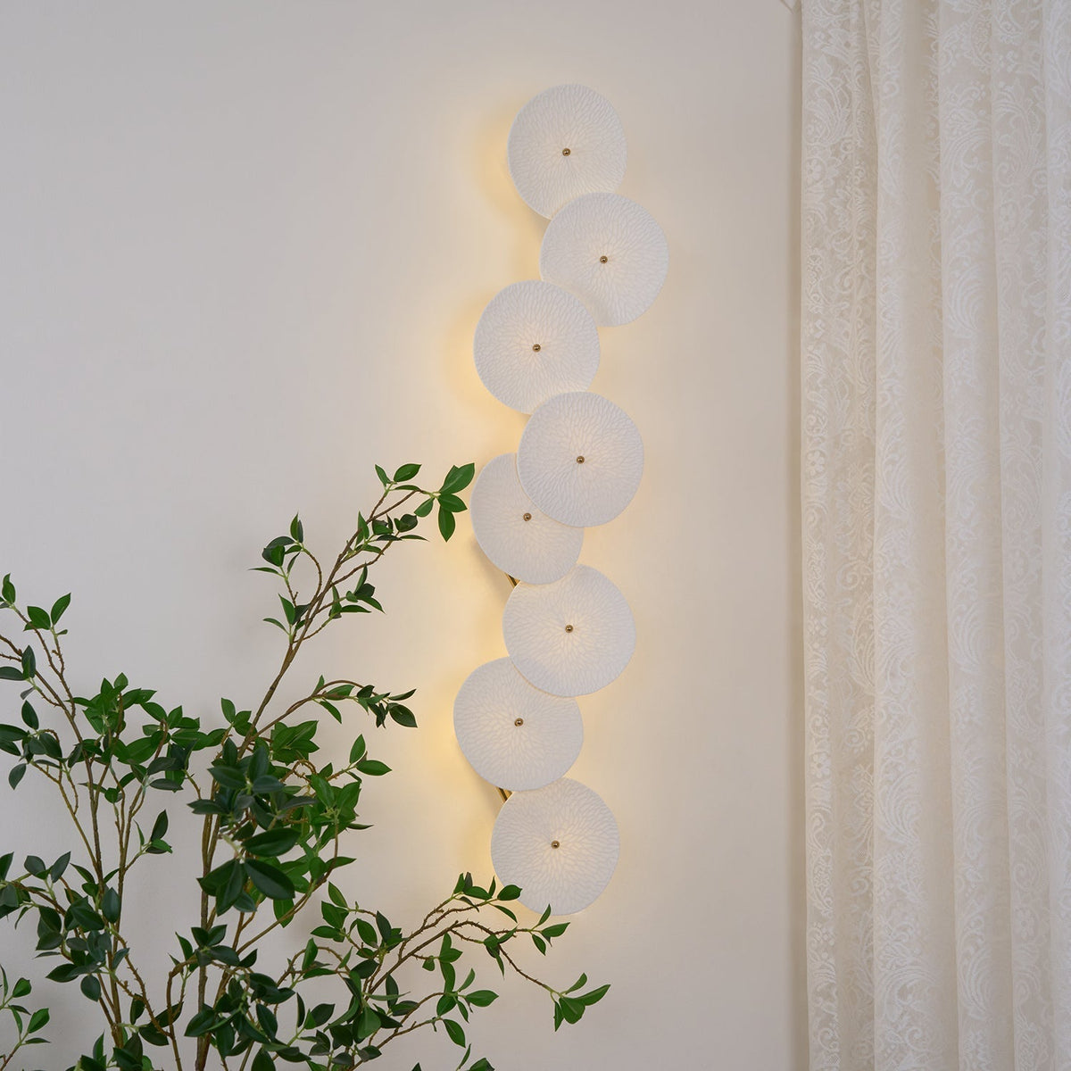 Wandlamp Keramiek Lotusbloem met Metalen Connector voor Slaapkamer Woonkamer Warm Licht Wandverlichting IP20 G4 | Sulvida