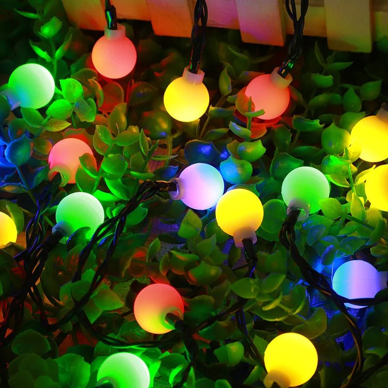 Solar Lichtsnoer LED Waterdicht 50 Lampjes Tuinverlichting Feestverlichting Terras Balkon 9,5 Meter Warm Wit | Sulvida
