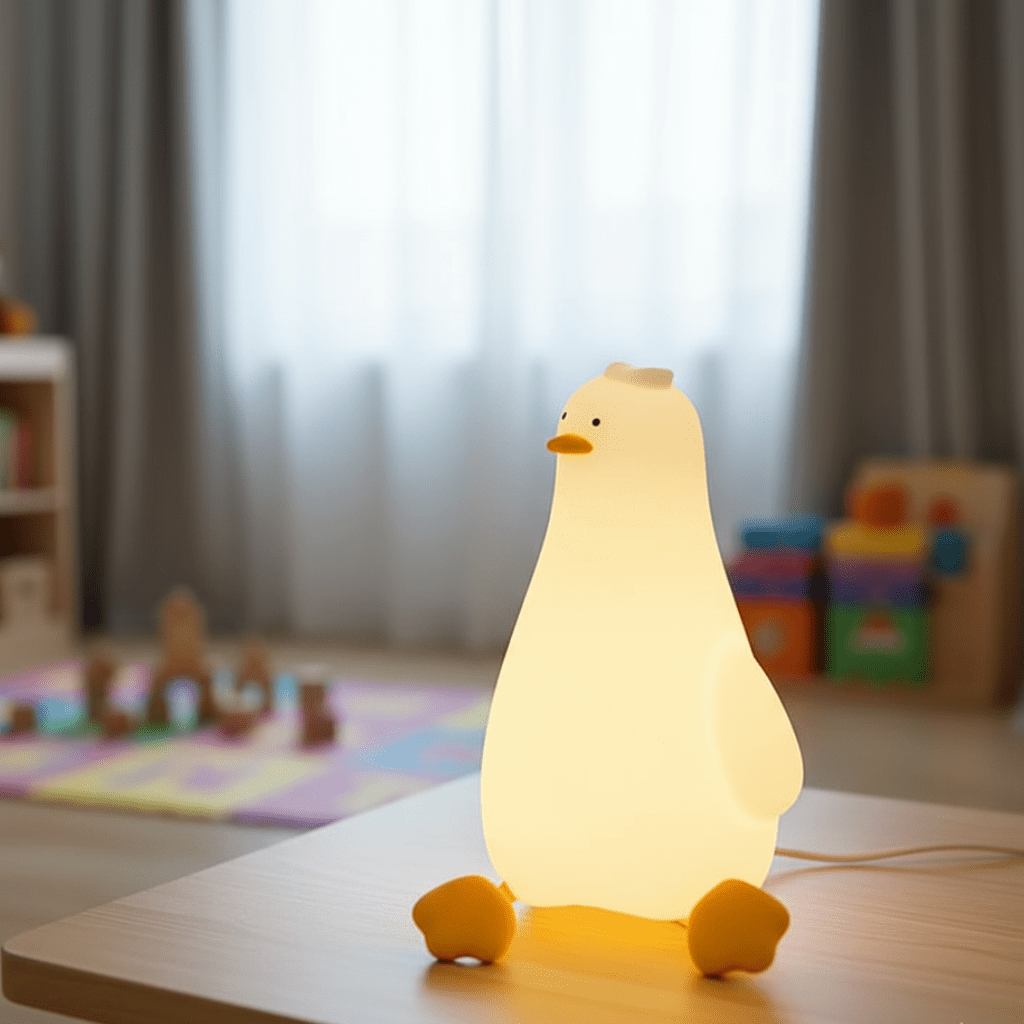 Siliconen kindernachtlampje met dimbaar warm licht dierenontwerp USB-oplaadbaar tijdschakelaar slaapkamer | Sulvida