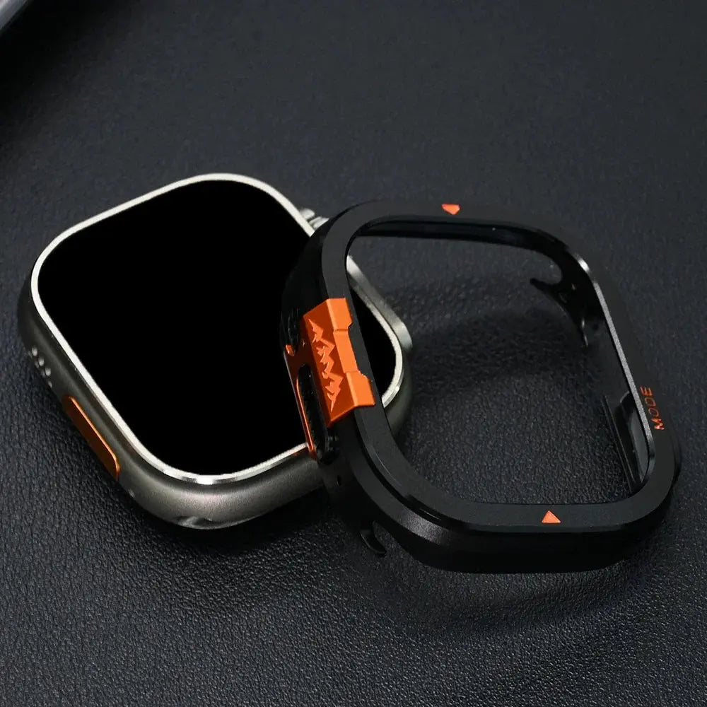 Coque de protection au design en titane pour Apple Watch Series 11 10 Ultra 4 3 2 1, protection 46mm 49mm | Sulvida