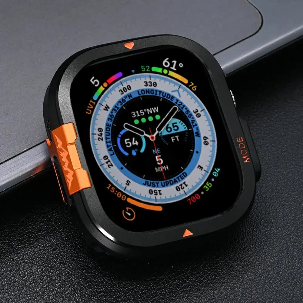 Coque de protection au design en titane pour Apple Watch Series 11 10 Ultra 4 3 2 1, protection 46mm 49mm | Sulvida